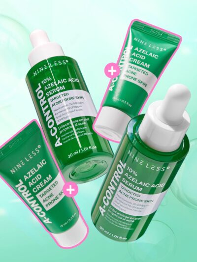 Nine Less – Azelaic Acid Serum Duo Set (Free Gift : 2 Azelaic Acid Cream 15ml)