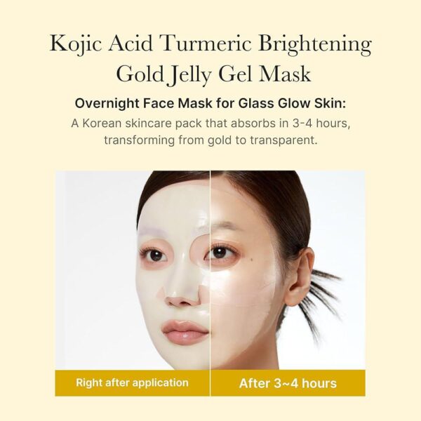 Medicube - Kojic Acid Turmeric Brightening Gel Mask (Mascarilla Facial Iluminadora) - Imagen 4