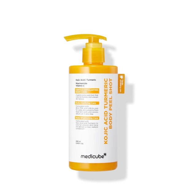 Medicube - Kojic Acid Turmeric Body Peel Shot (Exfoliante corporal que unifica el tono y mejora la textura)
