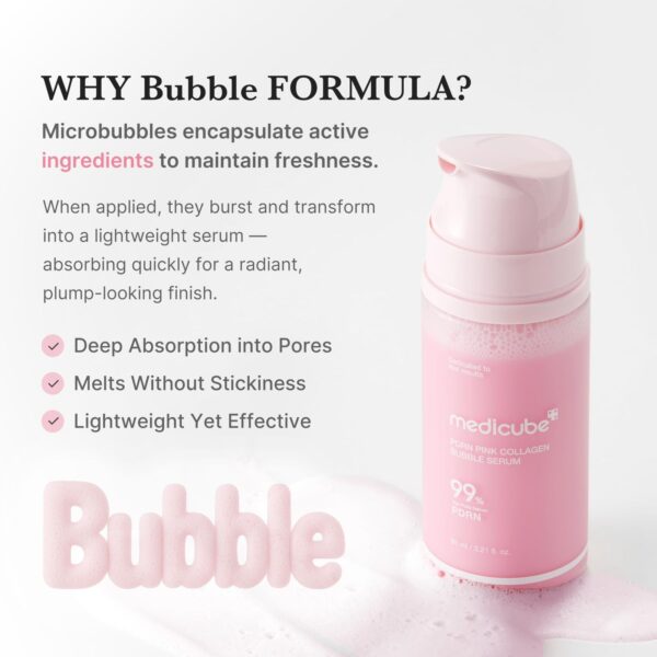 Medicube - PDRN Pink Collagen Bubble Serum - Imagen 4