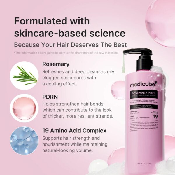 Medicube - Rosemary PDRN Cooling Thickening Shampoo - Imagen 3